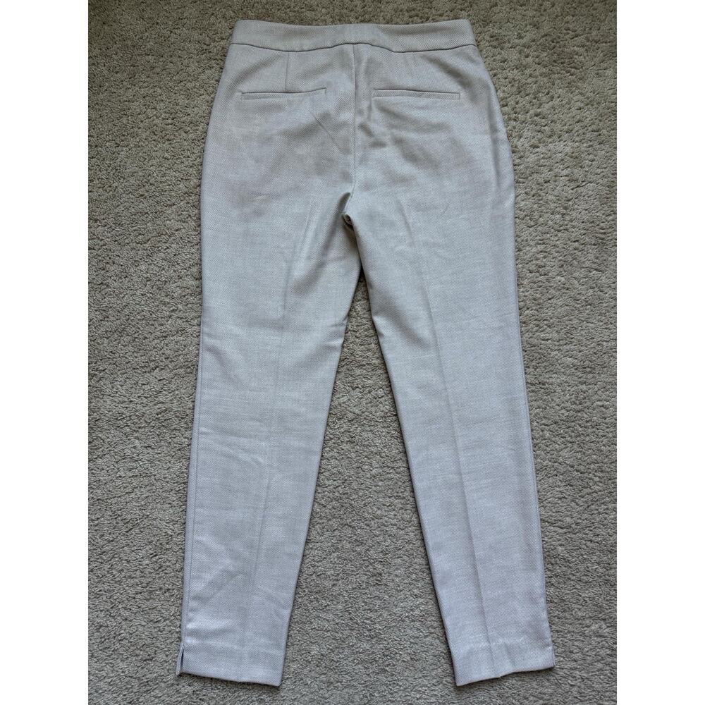 Zara Dress Pants Trousers 26” Inseam Light Beige Ankle Tapered Career Women Sz 2 - Picture 6 of 8